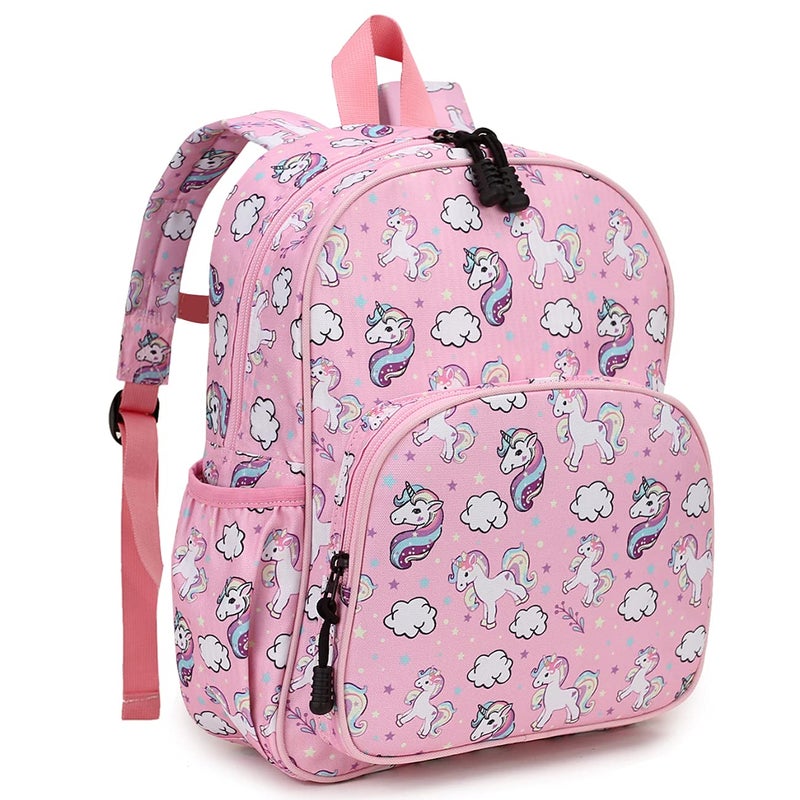 RAVUO Unicorn Backpack for Girls, Cute Toddler Backpack Lightweight Kids Preschool Bookbag Daypack with Chest Strap - Image 1